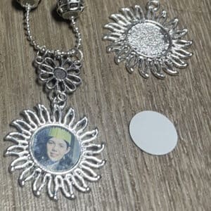 Updated! Pendant/Charm Settings - Suns and Moons with Inserts (Packs of 5) - Image 2