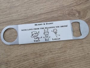 Luxury Large Heavyweight Bottle Opener / Bar Blade With Topper - Image 2